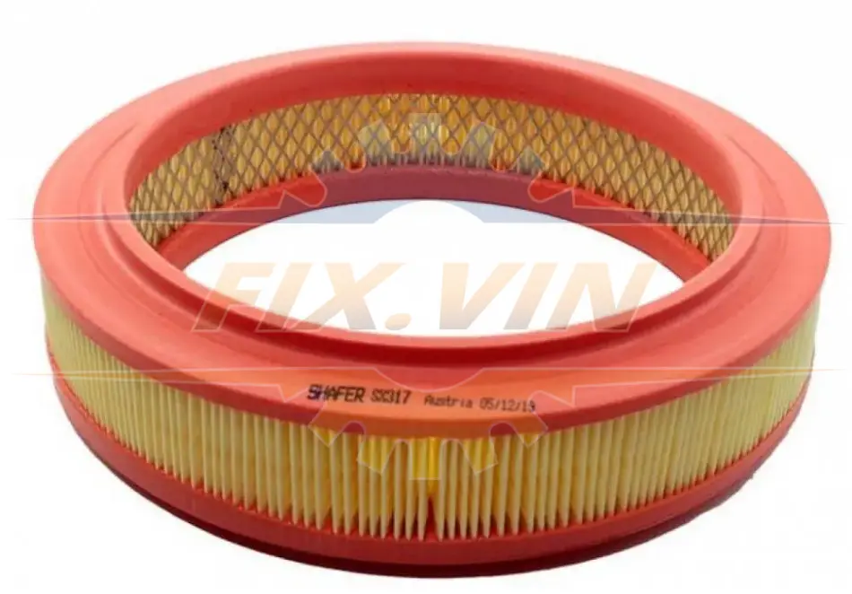 Фільтр повітряний Renault Clio I, Megane I, Rapid, Super 5, 11, 19, 21, Accord, 1.4-1.8, 83-03 (з металевою сіткою по внутрішньому контуру) SHAFER SX317 (фото 1)
