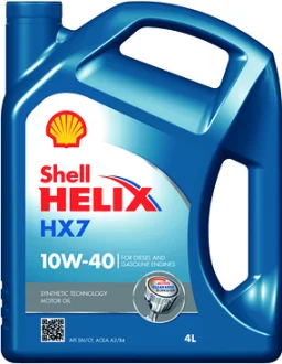 Мастило двигуна Shell Helix HX7 10W40 4L (API SN/CFACAE A3/B3/B4 MB229.3 VW502 00/505 00 RN0700, RN0710 FIAT 9.55535-G2) SHELL 550040289
