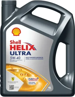 Олива моторна Helix Ultra SAE 5W-40 (Каністра 4л) Цілком синтетична моторна олива — найсучасніша розробка Shell для високотехнологічних двигунів. Сучасні автомобілі потребують моторної оливи, яка відповідає їх прогресуючим вимогам, підвищує ефе SHELL 550073588