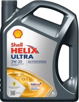 Олива моторна Helix Ultra SAE 5W-30 (Каністра 5л) Повністю синтетична моторна олива - найдосконаліший продукт Shell для високотехнологічних двигунів. API SL; ACEA АЗ/ВЗ, A3/B4; BMW LL-01; MB 229.5, 226.5; VW 502.00/505.00; Renault RN 0700, 0710 SHELL 550074366