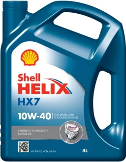 Моторна олива Helix (4L) 10W40 API SP ACEA A3 B4 MB 229.3 RENAULT RN 0700 RENAULT RN 0710 VW 501.01 VW 502.00 VW 505.00 SHELL HELIX HX7 10W40 4L