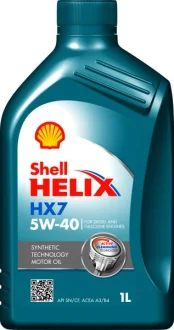 Моторна олива Helix (1L) 5W40 API SP ACEA A3 B4 FIAT 9.55535 M2 MB 229.3 RENAULT RN 0700 RENAULT RN 0710 VW 502.00 VW 505.00 SHELL HELIX HX7 5W40 1L