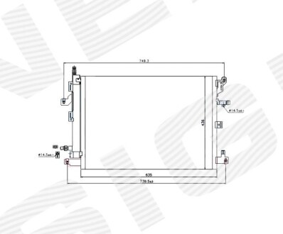 Радіатор кондиціонера Signeda RC940089