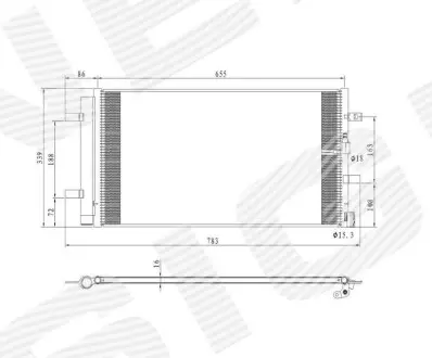Радіатор кондиціонера Signeda RC940453