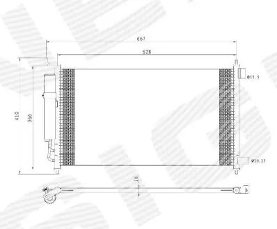 Радіатор кондиціонера Signeda RC94621