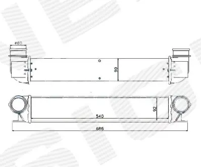 Радіатор охолодження повітря (інтеркулер) Signeda RI96726