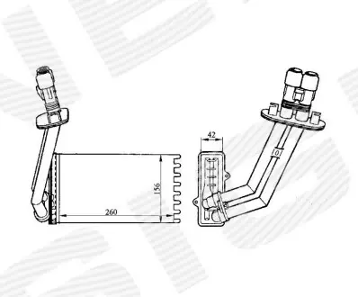 Радіатор обігріву салону Signeda RP73362