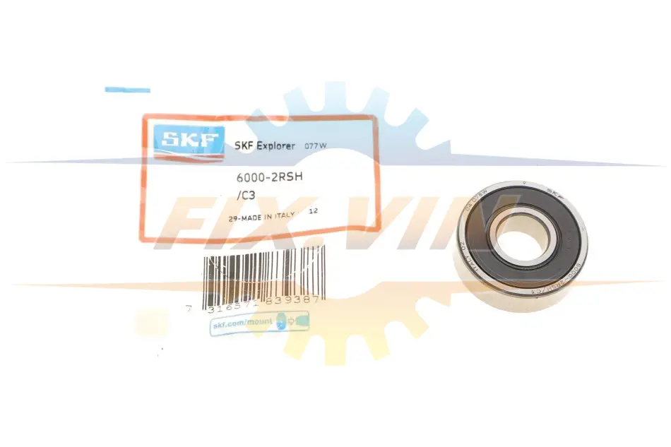 Підшипник кульковий d<30 SKF 6000-2RSH/C3 (фото 1)
