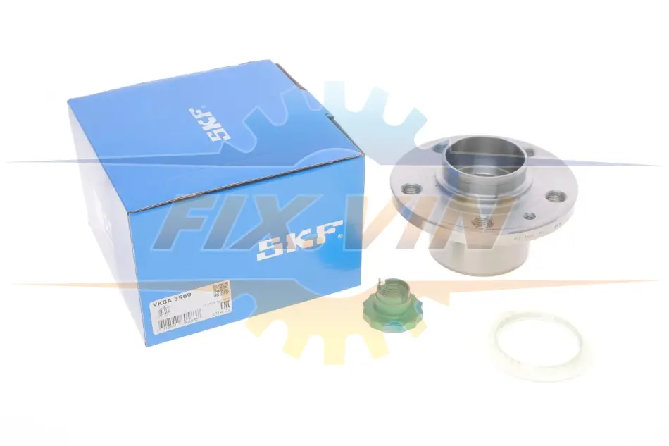 Підшипник ступиці, комплект AUDI/SEAT/SKODA/VW A1/A2/Ibiza/Toledo/Fabia/Rapid/Polo "F "1,0/2,0L "99> SKF VKBA3569 (фото 1)