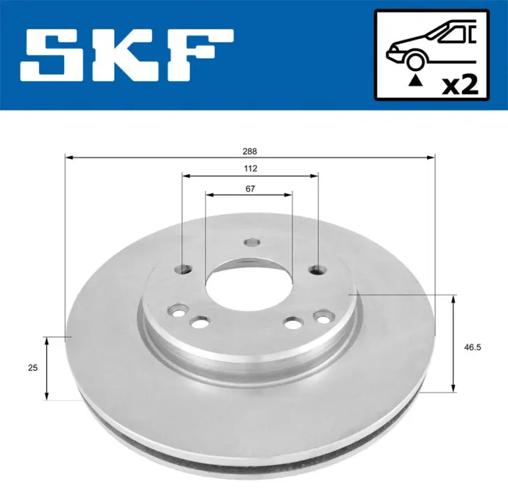 VKBD80020V2 Гальмівний диск SKF VKBD 80020 V2 (фото 1)