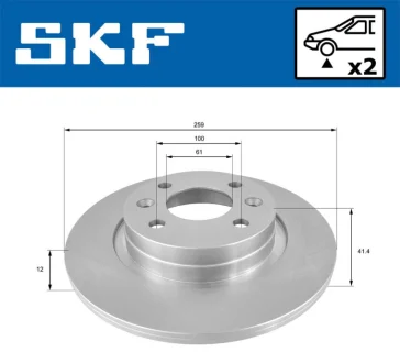VKBD80025S2 Гальмівний диск SKF VKBD 80025 S2