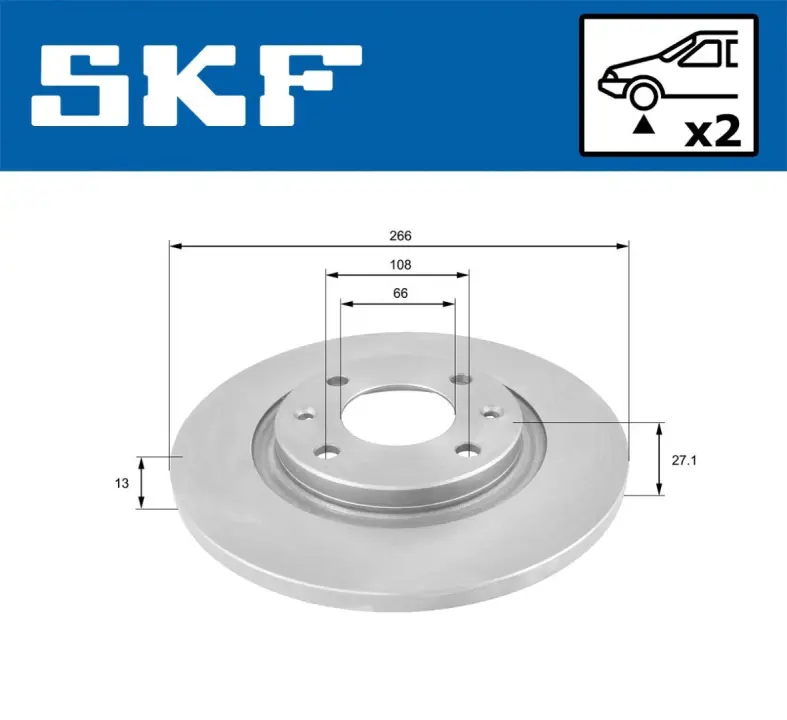 VKBD80033S2 Гальмівний диск SKF VKBD 80033 S2 (фото 1)