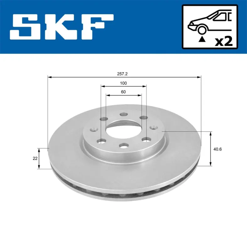 VKBD80038V2 Гальмівний диск SKF VKBD 80038 V2 (фото 1)