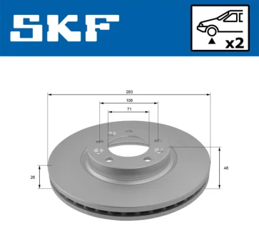 VKBD80061V2 Гальмівний диск SKF VKBD 80061 V2