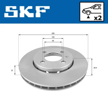 VKBD80096V2 Гальмівний диск SKF VKBD 80096 V2