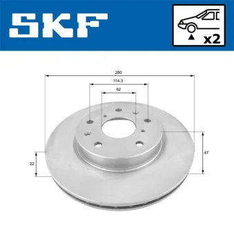 VKBD80100V2 Гальмівний диск SKF VKBD 80100 V2