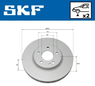 VKBD 80104 V2 Гальмівний диск (шт.) SKF VKBD80104V2