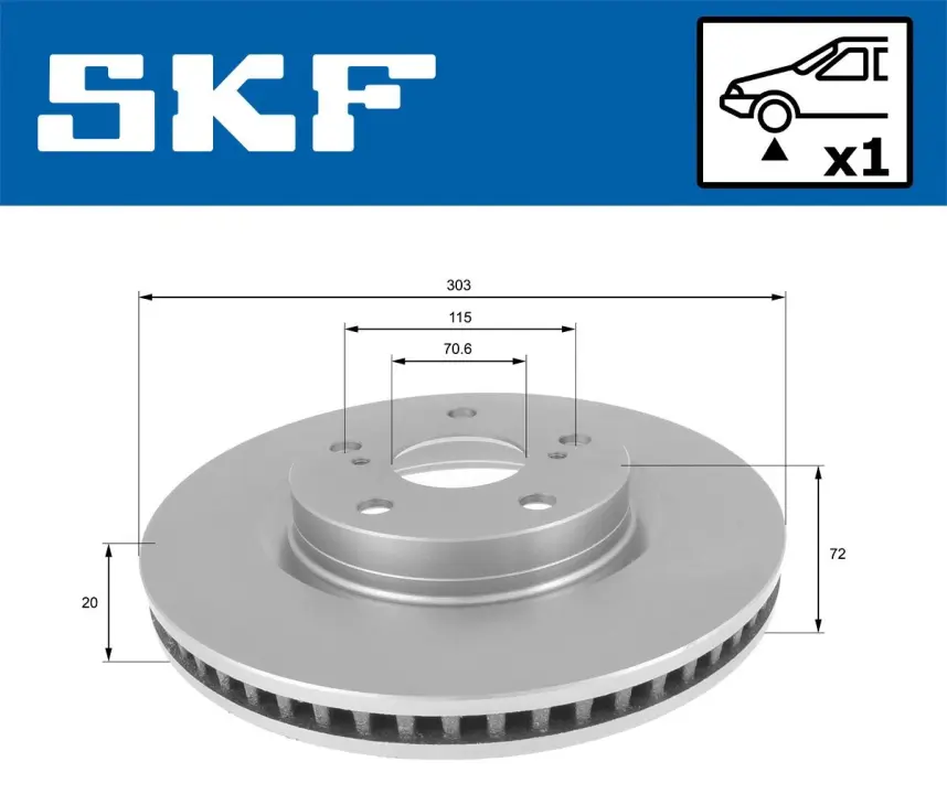 Комплект гальмівних дисків SKF VKBD80129V1 (фото 1)