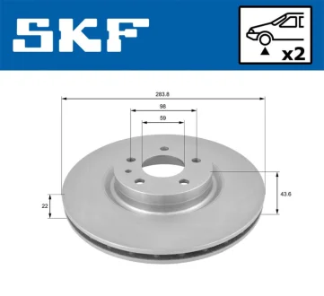 VKBD80150V2 Гальмівний диск SKF VKBD 80150 V2