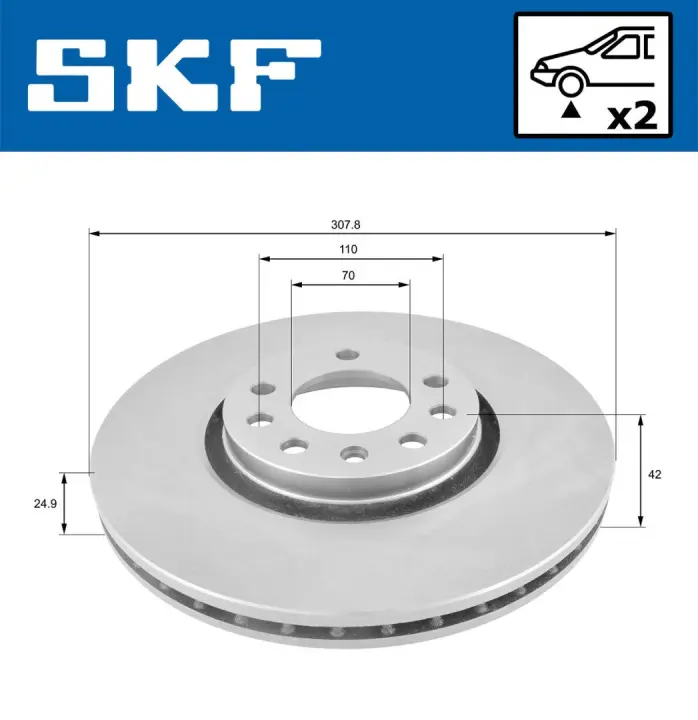 VKBD 80170 V2 Гальмівний диск (шт.) SKF VKBD80170V2 (фото 1)