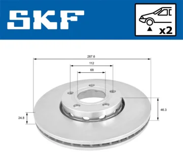 VKBD80189V2 Гальмівний диск SKF VKBD 80189 V2
