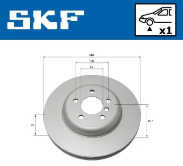 BMW диск гальм. передній F10/F11 SKF VKBD80197V1