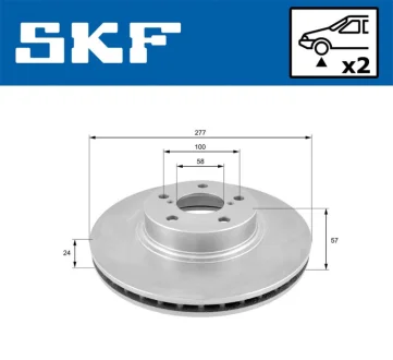 VKBD80341V2 Гальмівний диск SKF VKBD 80341 V2