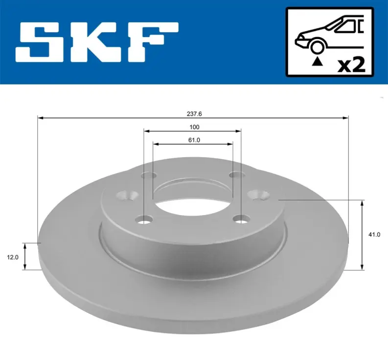 VKBD80343S2 Гальмівний диск SKF VKBD 80343 S2 (фото 1)