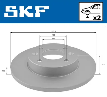 VKBD80343S2 Гальмівний диск SKF VKBD 80343 S2