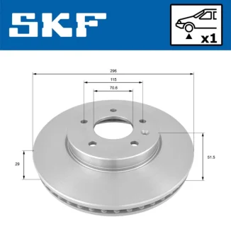Opel диск гальмівний передн. Antara,Captiva SKF VKBD80407V1