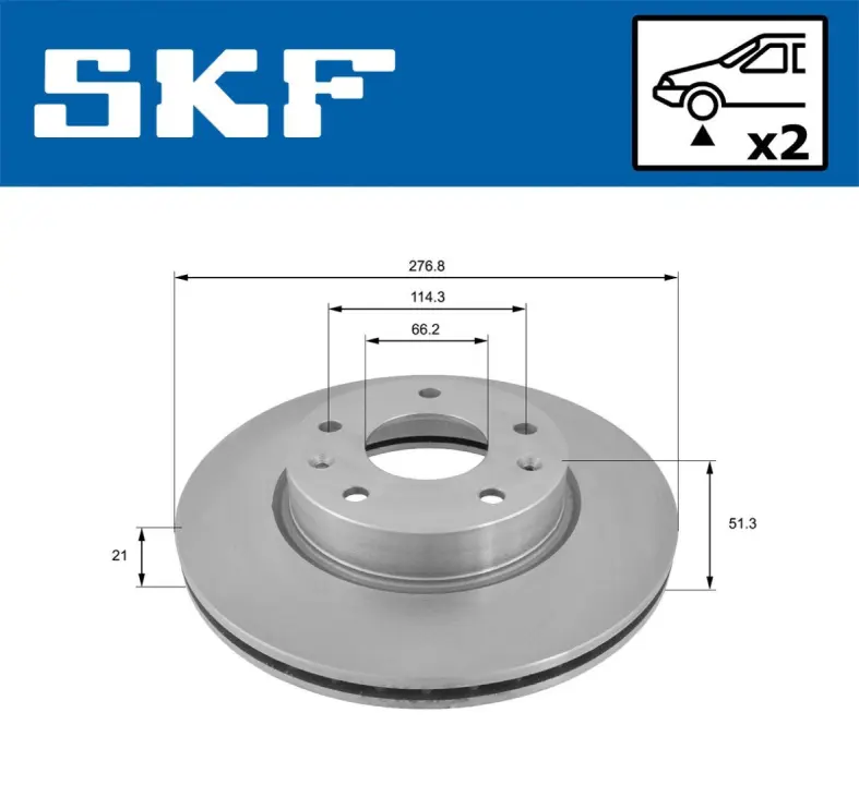 VKBD80450V2 Гальмівний диск SKF VKBD 80450 V2 (фото 1)