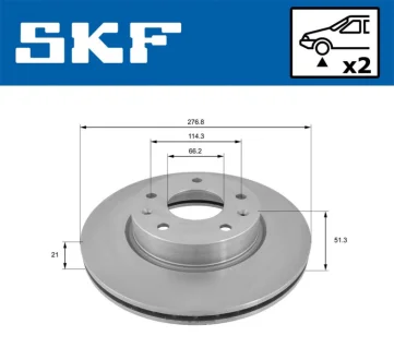 VKBD80450V2 Гальмівний диск SKF VKBD 80450 V2