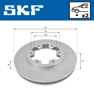 NISSAN диск гальмівний передн.Ford Maverick,Terrano SKF VKBD80481V2