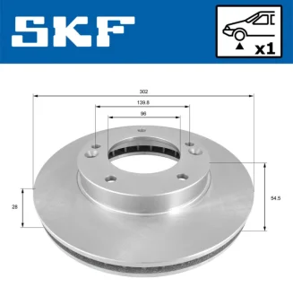 Комплект гальмівних дисків SKF VKBD80586V1