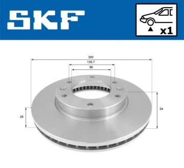 KIA диск гальмівний передн.Carnival 06- SKF VKBD80691V1