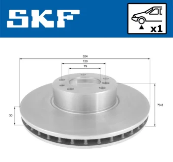 VKBD80697V1 Гальмівний диск SKF VKBD 80697 V1