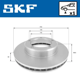 VKBD80749V1 Гальмівний диск SKF VKBD 80749 V1