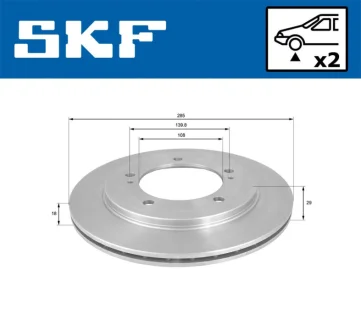 SUZUKI диск гальм. передн.Grand Vitara 98- SKF VKBD80813V2