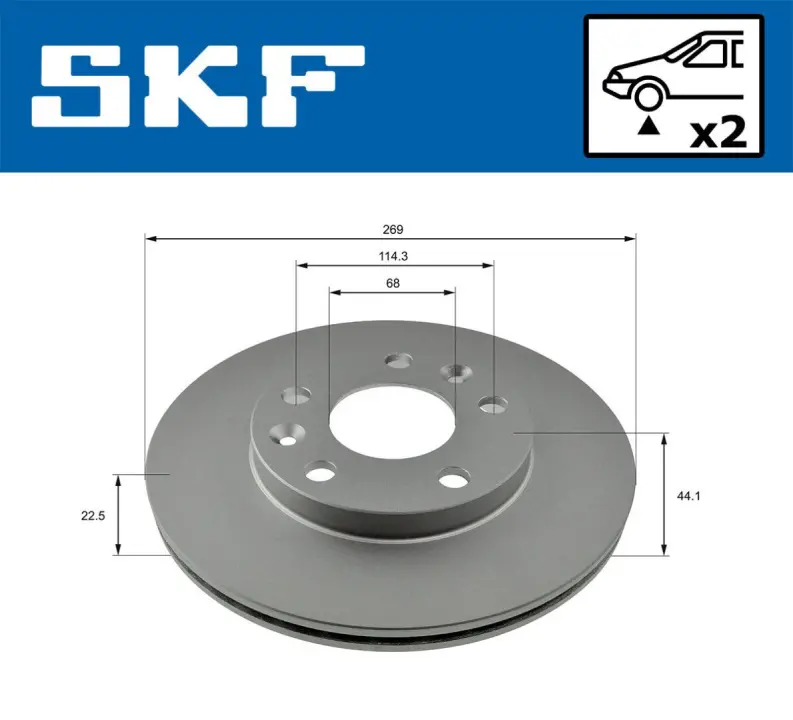 Гальмівний диск передн. Renault Duster 1.5dci SKF VKBD81052V2 (фото 1)