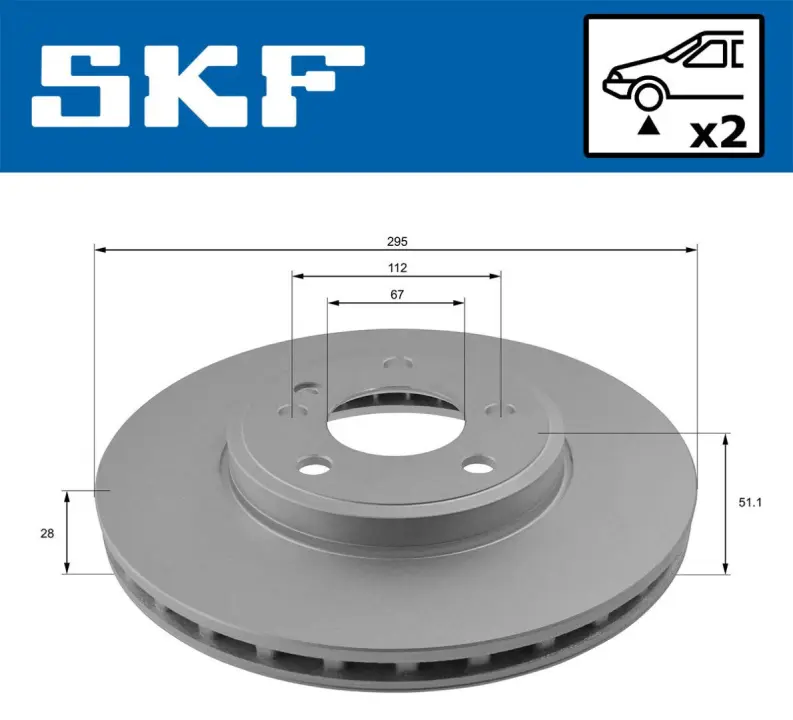 VKBD81070V2 Гальмівний диск SKF VKBD 81070 V2 (фото 1)