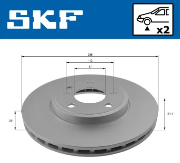VKBD81070V2 Гальмівний диск SKF VKBD 81070 V2