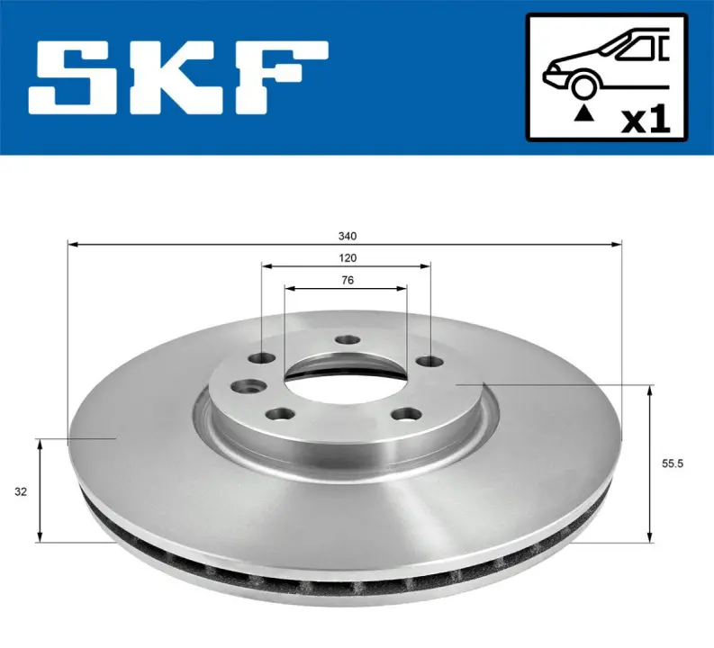 VKBD81084V1 Гальмівний диск SKF VKBD 81084 V1 (фото 1)