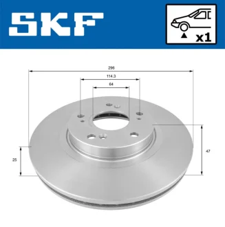 HONDA гальмівний диск передн. Accord 08- SKF VKBD81106V1
