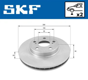Комплект гальмівних дисків SKF VKBD81115V2