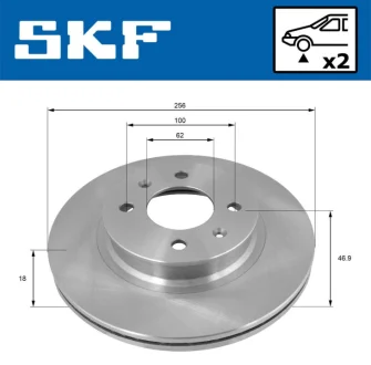 HYUNDAI диск гальмівний передн. i20 1.2 08- SKF VKBD81158V2