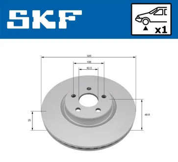 VKBD81277V1 Гальмівний диск SKF VKBD 81277 V1
