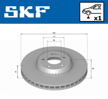 DB диск гальм. передній W205/W213 SKF VKBD81336V1