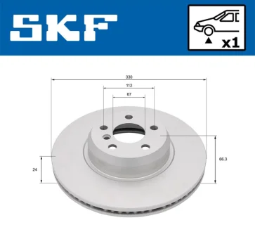 BMW диск гальмівний передній G30 SKF VKBD81348V1