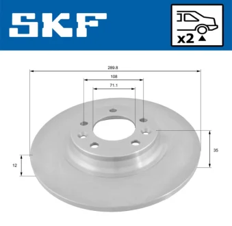 VKBD90022S2 Гальмівний диск SKF VKBD 90022 S2