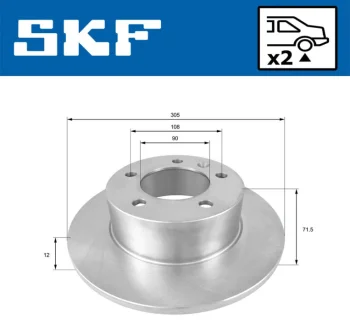 VKBD90048S2 Гальмівний диск SKF VKBD 90048 S2
